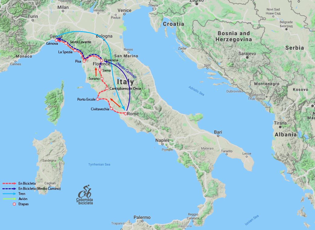 Toscana e Italia en Bicicleta